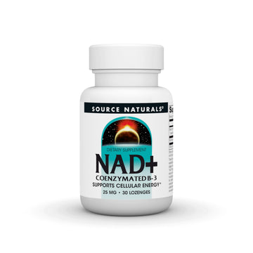 Source Naturals NAD+, Coenzymated B-3, Supports Cellular Energy*, 25 mg - 30 Lozenges Source Naturals uk supplements