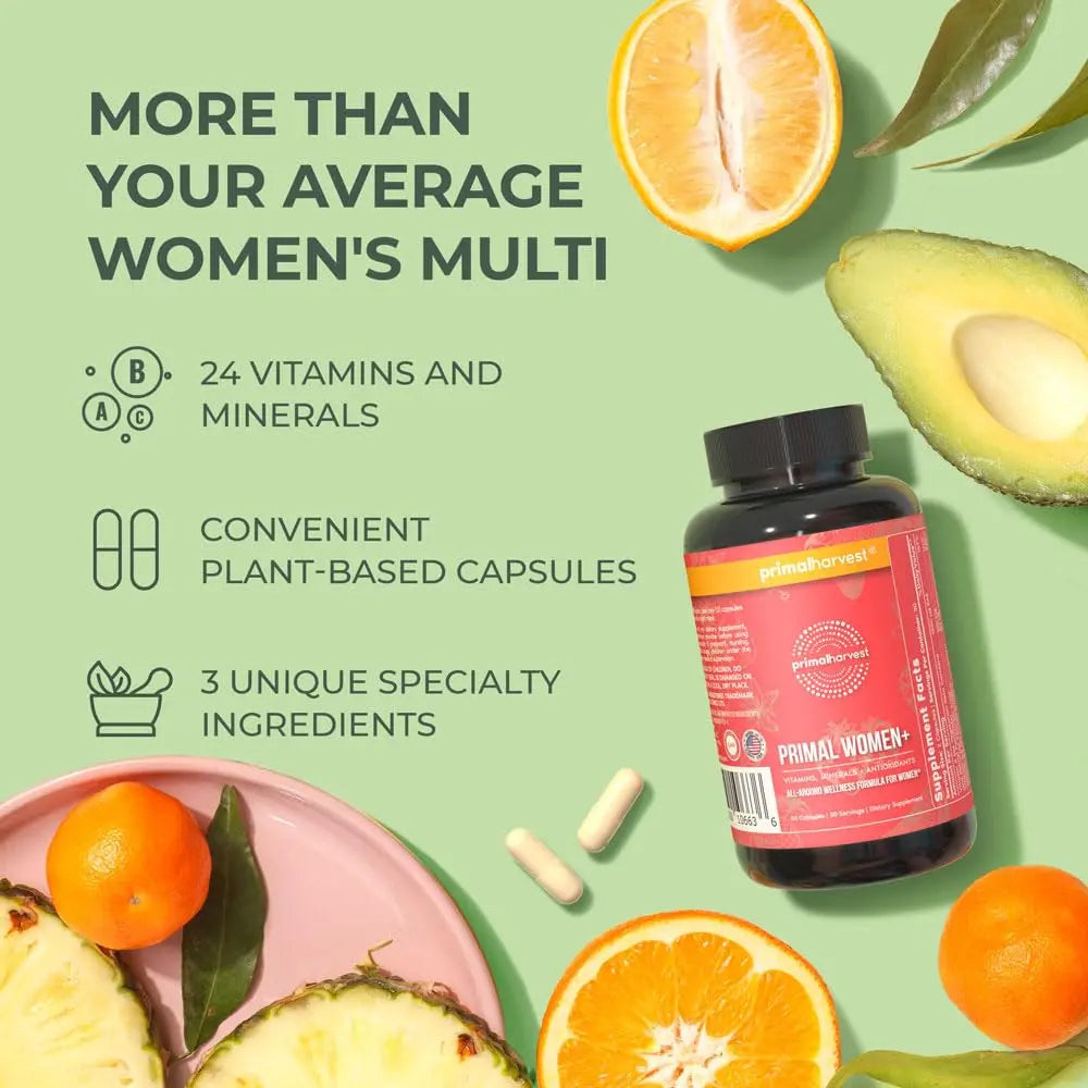 Primal Harvest Multivitamin for Women Vitamin A, Vitamin C, Vitamin D and E, Vitamin B12, B6, Biotin, Zinc Supplements Primal Harvest uk supplements