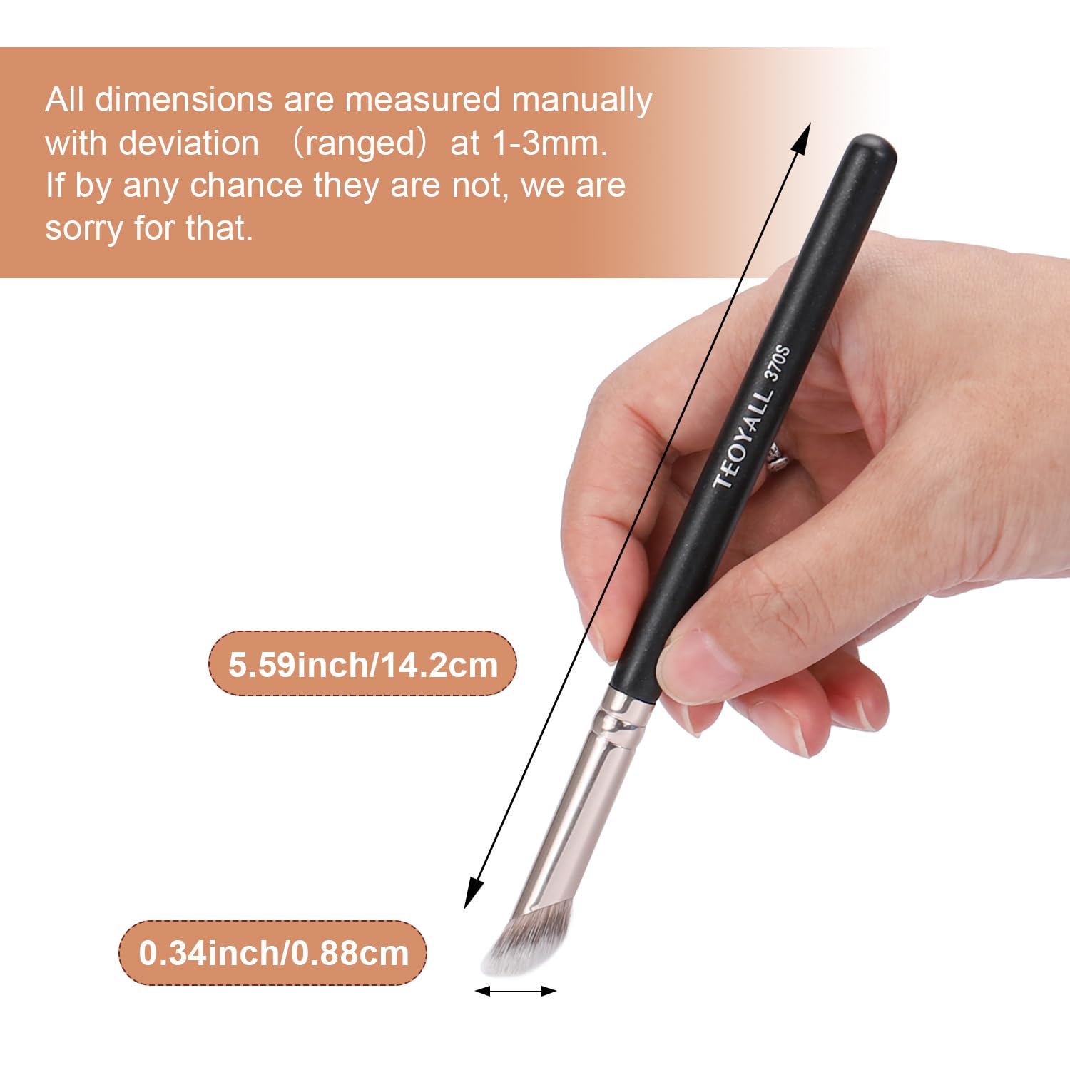 TEOYALL Foundation Contour Conceal Brush Set, 3PCS Angled Synthetic Kabuki Brush for Blending Setting Buffing with Liquid, Cream and Powder Cosmetic (170S/270S/370S) TEOYALL uk supplements