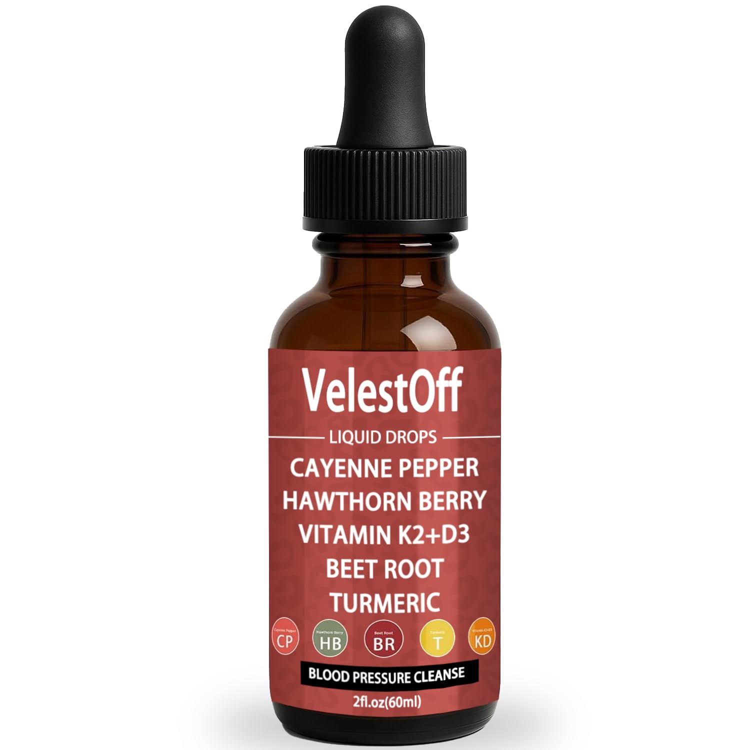 Velestoff Cayenne Pepper & Cayenne Pepper Drops Liquid Supplement with Hawthorn, Beet Root, Turmeric, Vitamin K2 D3 Nutralis uk supplements
