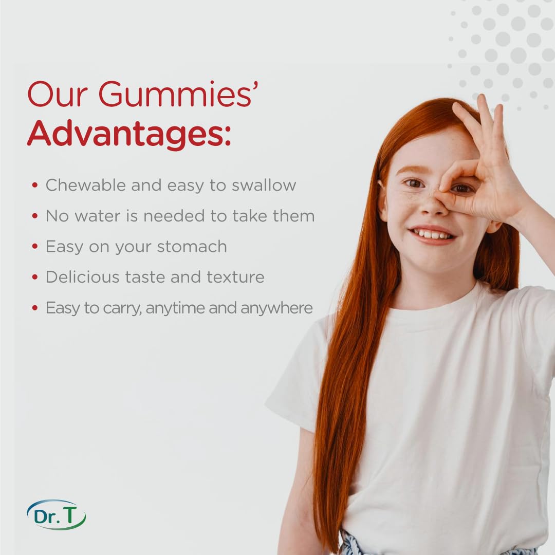 Dr. T Kids Multivitamin Gummies – Daily Vitamins for Kids Ages 2+, with A, C, D, E, B & Folic Acid – Supports Bone Strength, Immunity & Overall Health Dr. T uk supplements