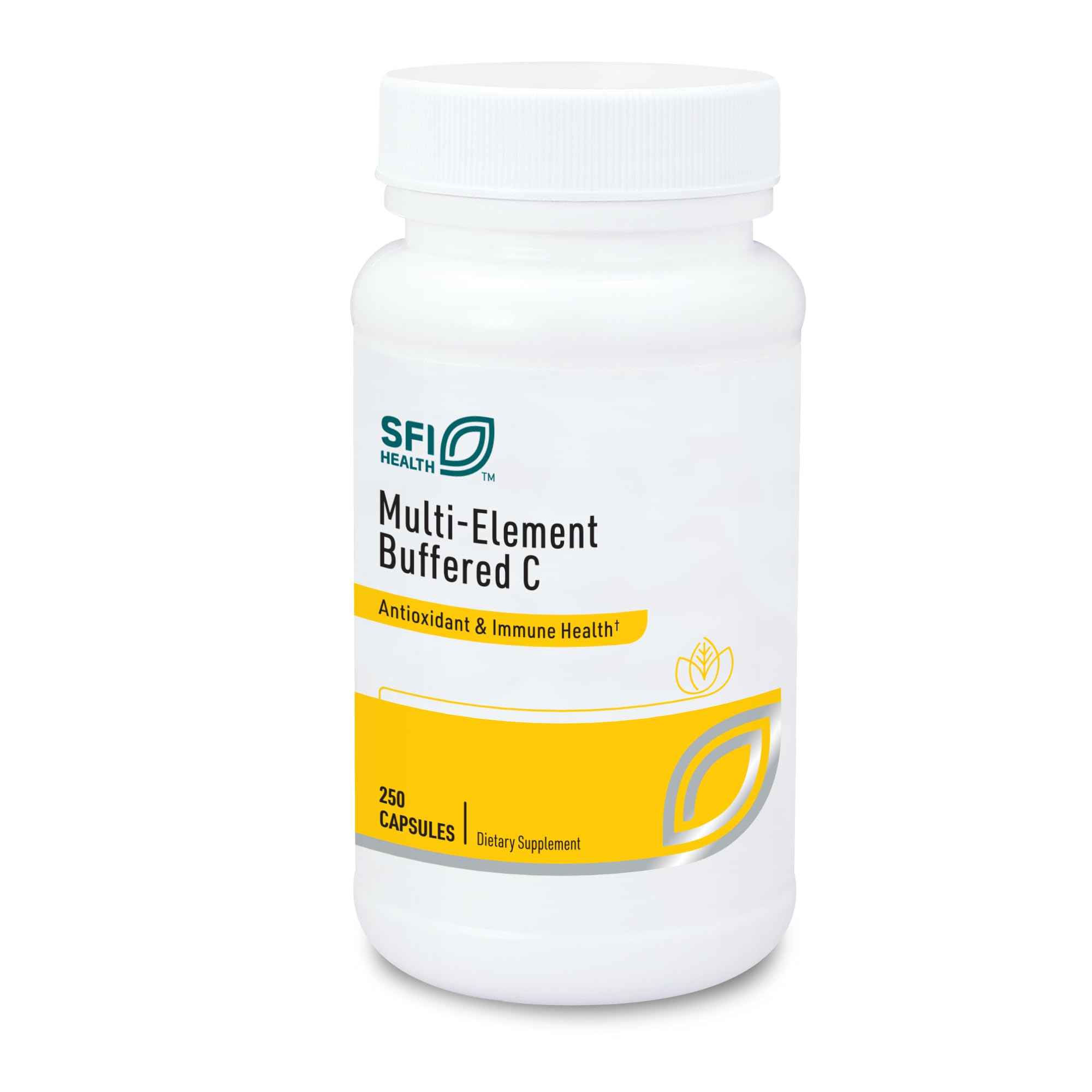 SFI Health Klaire Labs Buffered Vitamin C Capsules with Quercetin Bioflavonoids & L-Glutathione to Support Immune Function & Antioxidant Protection - Hypoallergenic & Gentle on Stomach (250 Capsules) SFI Health uk supplements