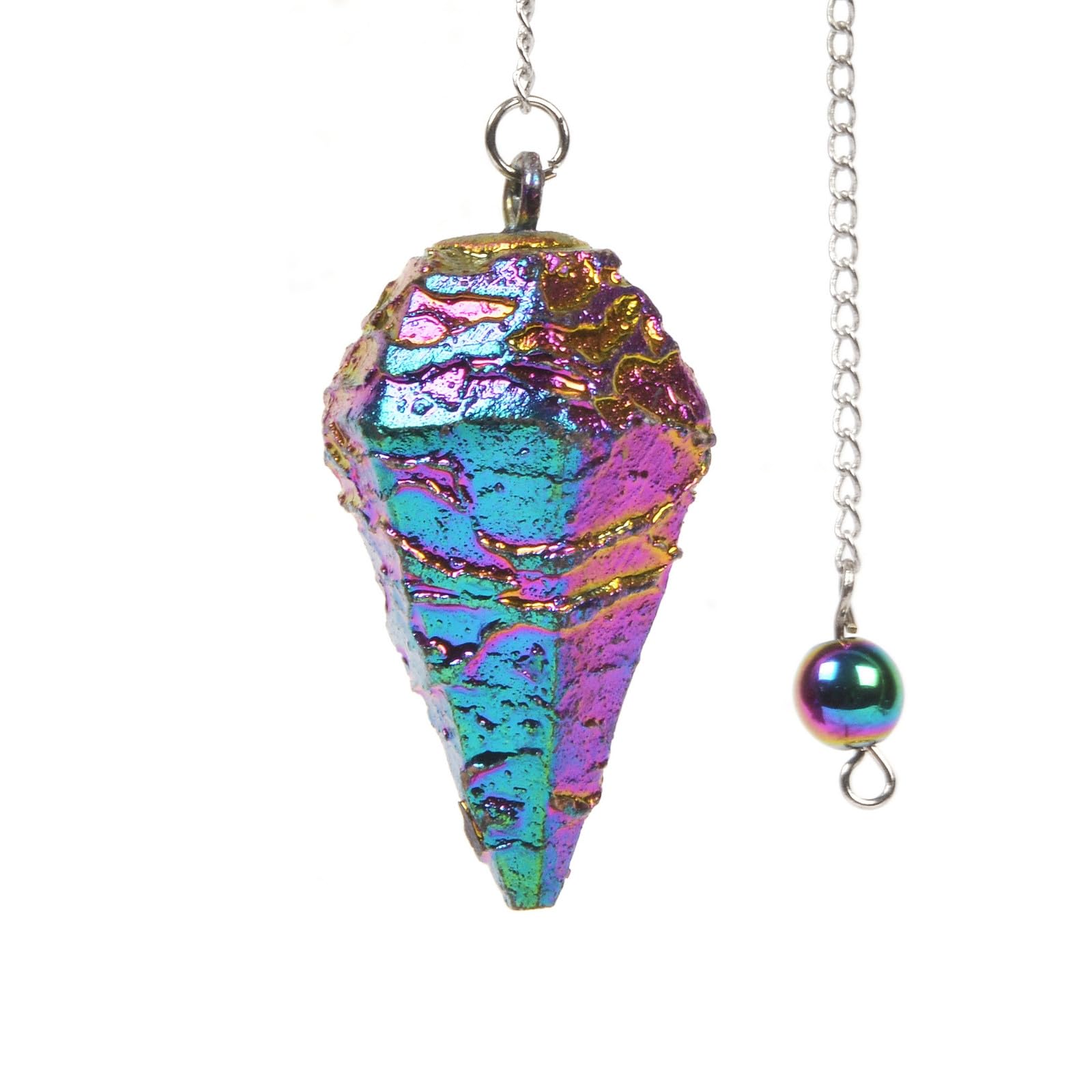 JUSTINSTONES Metallic Rainbow Coated Dragon Blood Fossil Gemstone Rock Crystal Hexagonal JUSTINSTONES uk supplements