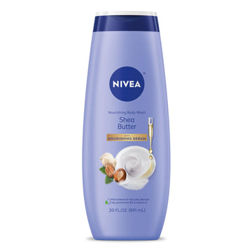 NIVEA Nourishing Shea Butter Body Wash with Nourishing Serum, Moisturizing Body Wash for Women