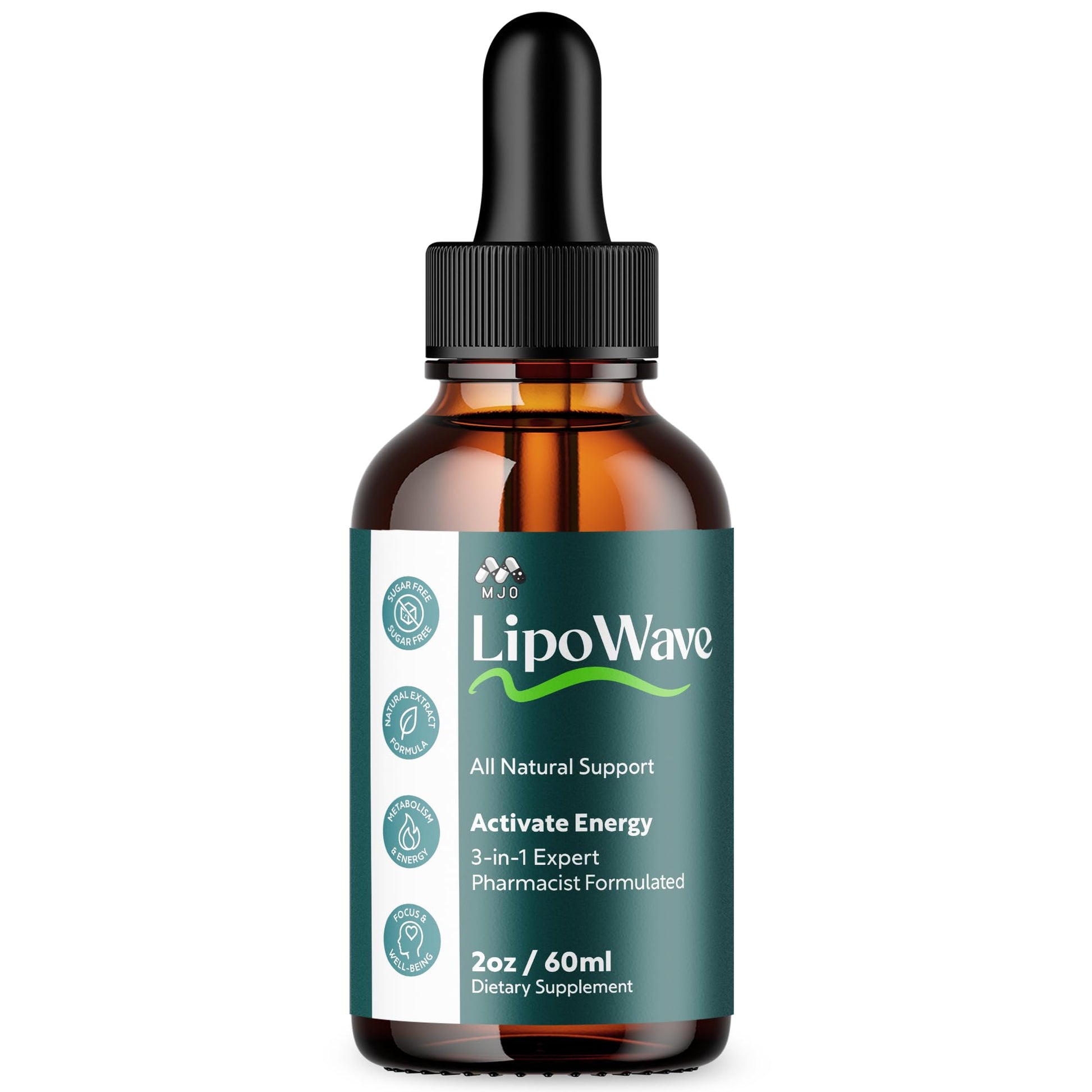 Lipowave Drops, Official LipoWave Drops with All Natural Ingredients, Advanced Overall Health and Wellness Vitamin Supplement Premium Formula for Maximum Strength Multivitamin Support (30 Servings) MJO uk supplements