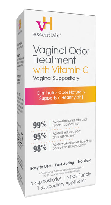vH essentials Vaginal Odor Treatment with Vitamin C, Boric Acid Suppositories Alternative vH essentials uk supplements