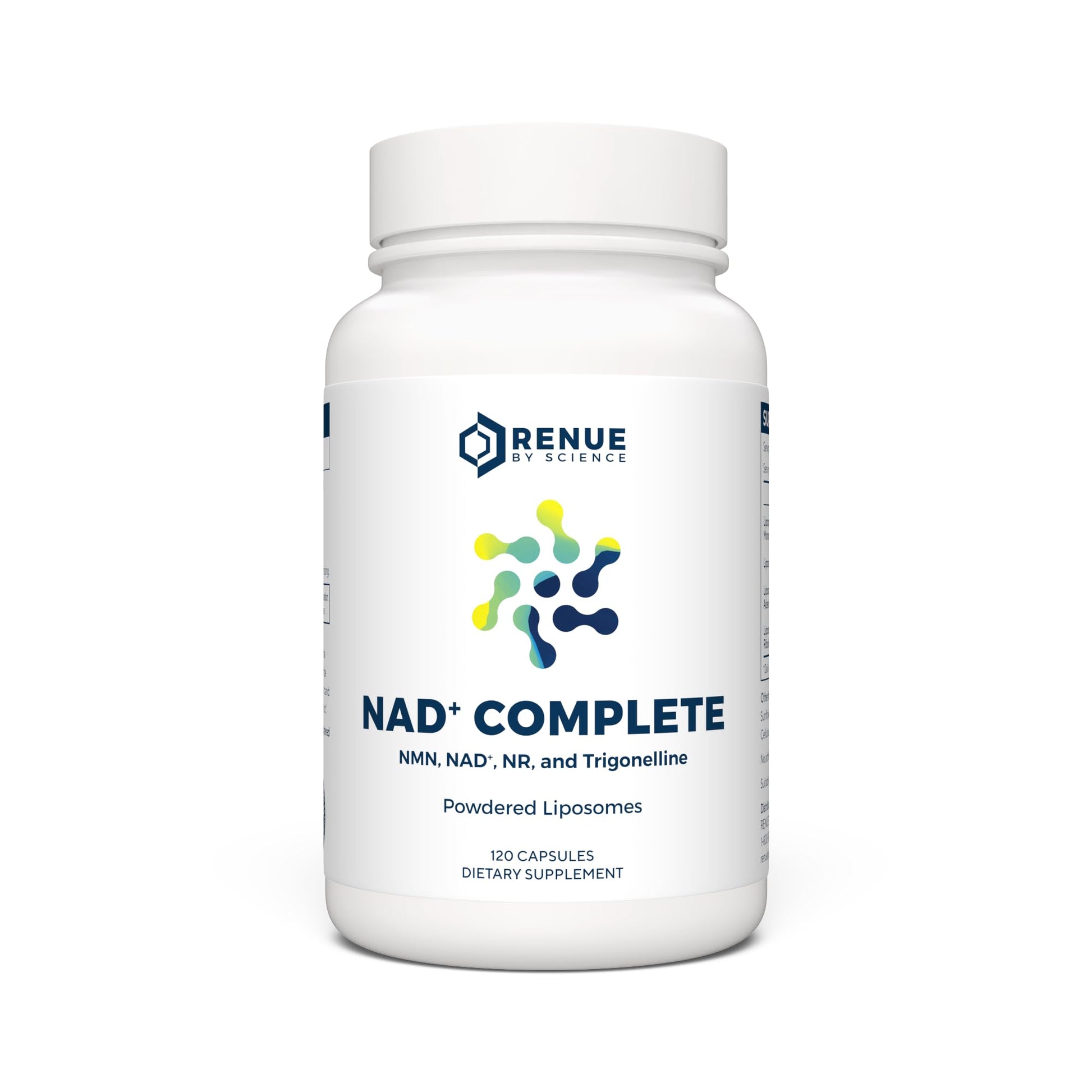 RENUE by SCIENCE NAD+ Complete | 120 Liposomal NAD Supplement Capsules with NMN, NR & Trigonelline - 210mg NMN & 160mg NAD per Serving | Bioavailable Formula for Increased Absorption | Made in the USA Renue By Science uk supplements