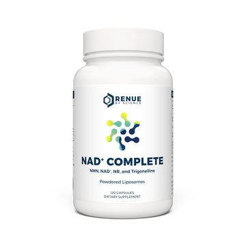 RENUE by SCIENCE NAD+ Complete | 120 Liposomal NAD Supplement Capsules with NMN, NR & Trigonelline - 210mg NMN & 160mg NAD per Serving | Bioavailable Formula for Increased Absorption | Made in the USA Renue By Science uk supplements