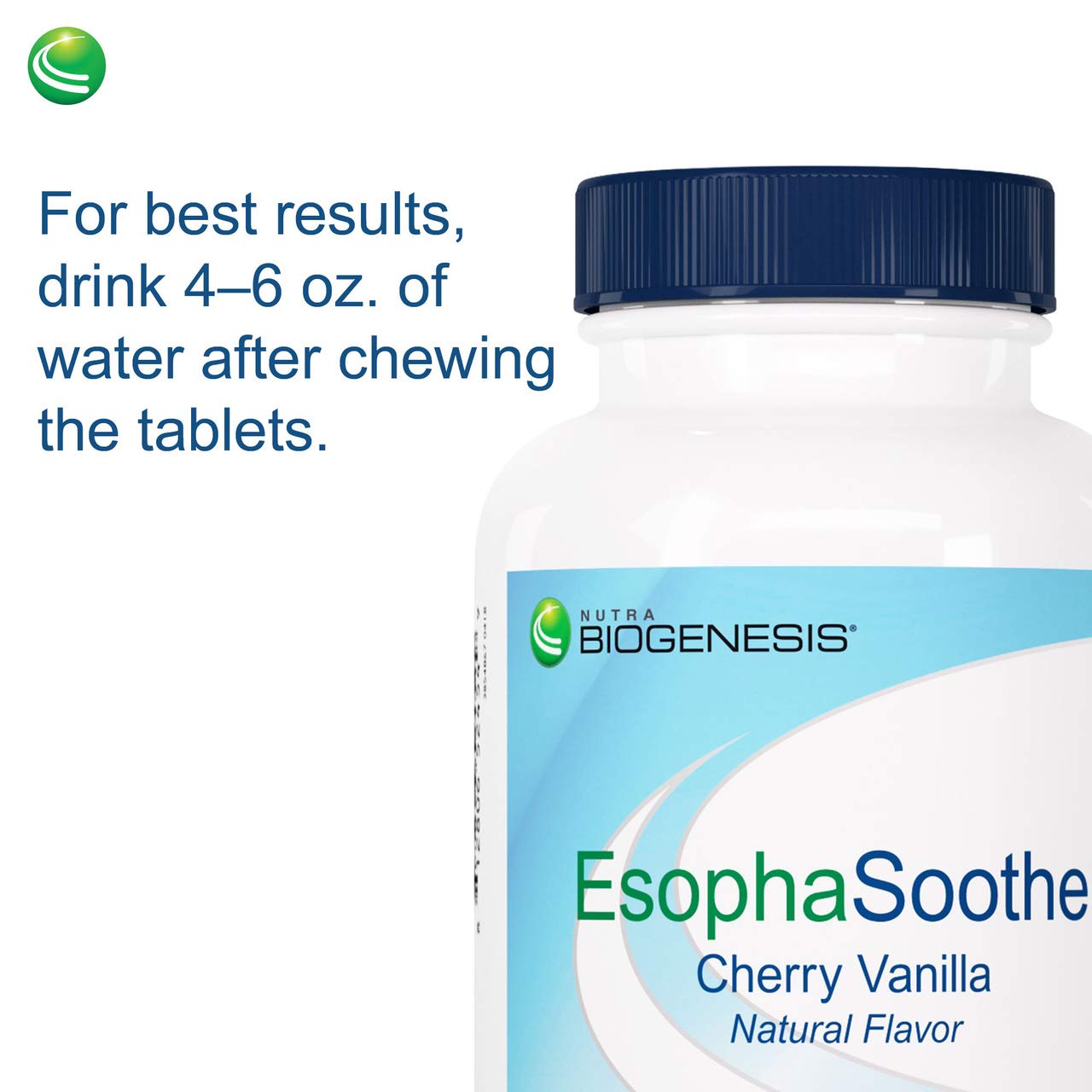 Nutra Biogenesis EsophaSoothe - Chewable Esophogeal Support with Magnesium, Potassium & Calcium for Men & Women - 60 Tablet Chews Nutra BioGenesis uk supplements