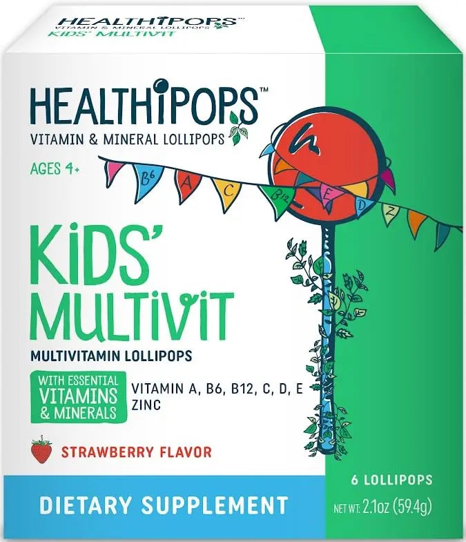 Healthipops Kids Multivitamin Lollipops (6-Pack) Healthipops Vitamin & Mineral Lollipops uk supplements