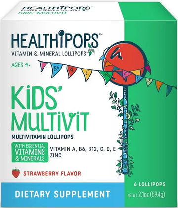 Healthipops Kids Multivitamin Lollipops (6-Pack) Healthipops Vitamin & Mineral Lollipops uk supplements