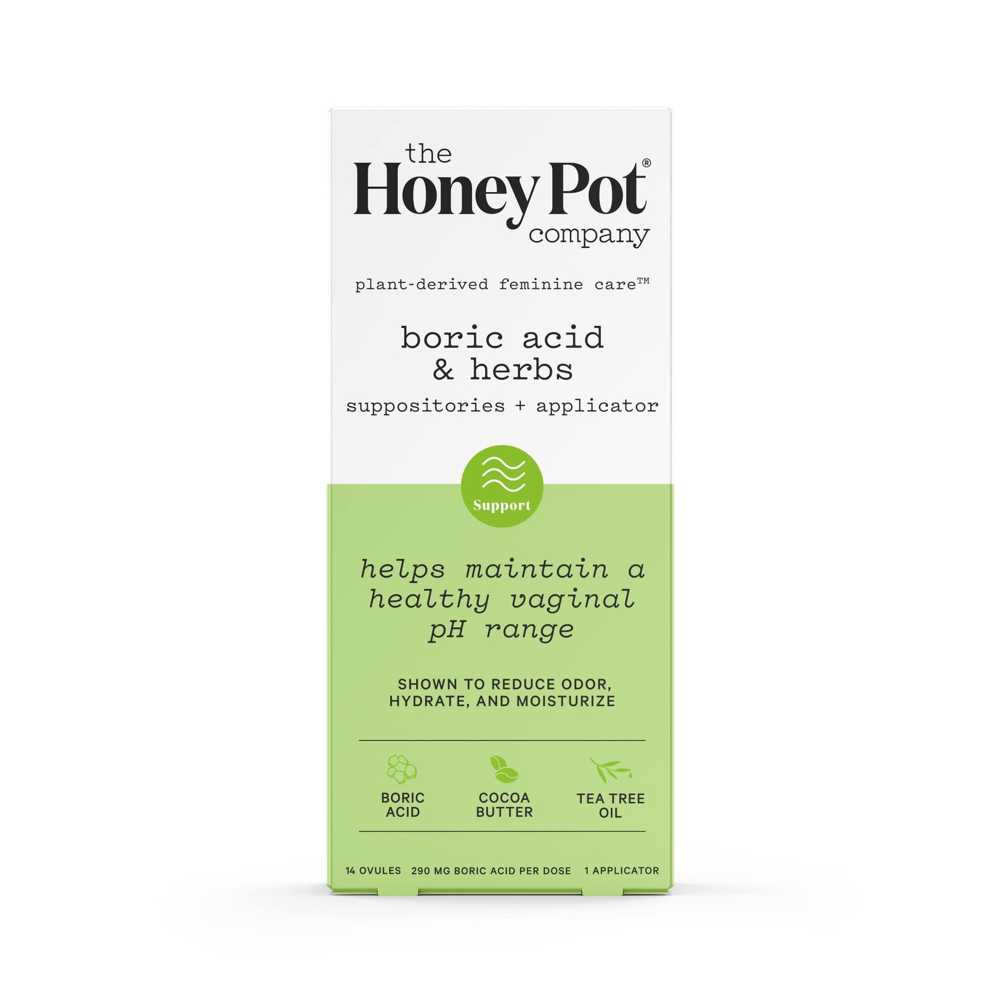 The Honey Pot Company 7 Day Boric Acid & Herbs Suppositories - Maintains and Balances Healthy Vaginal pH, Manages Odor, Hydrates, & Moisturizes - Gynecologist Tested The Honey Pot Company uk supplements