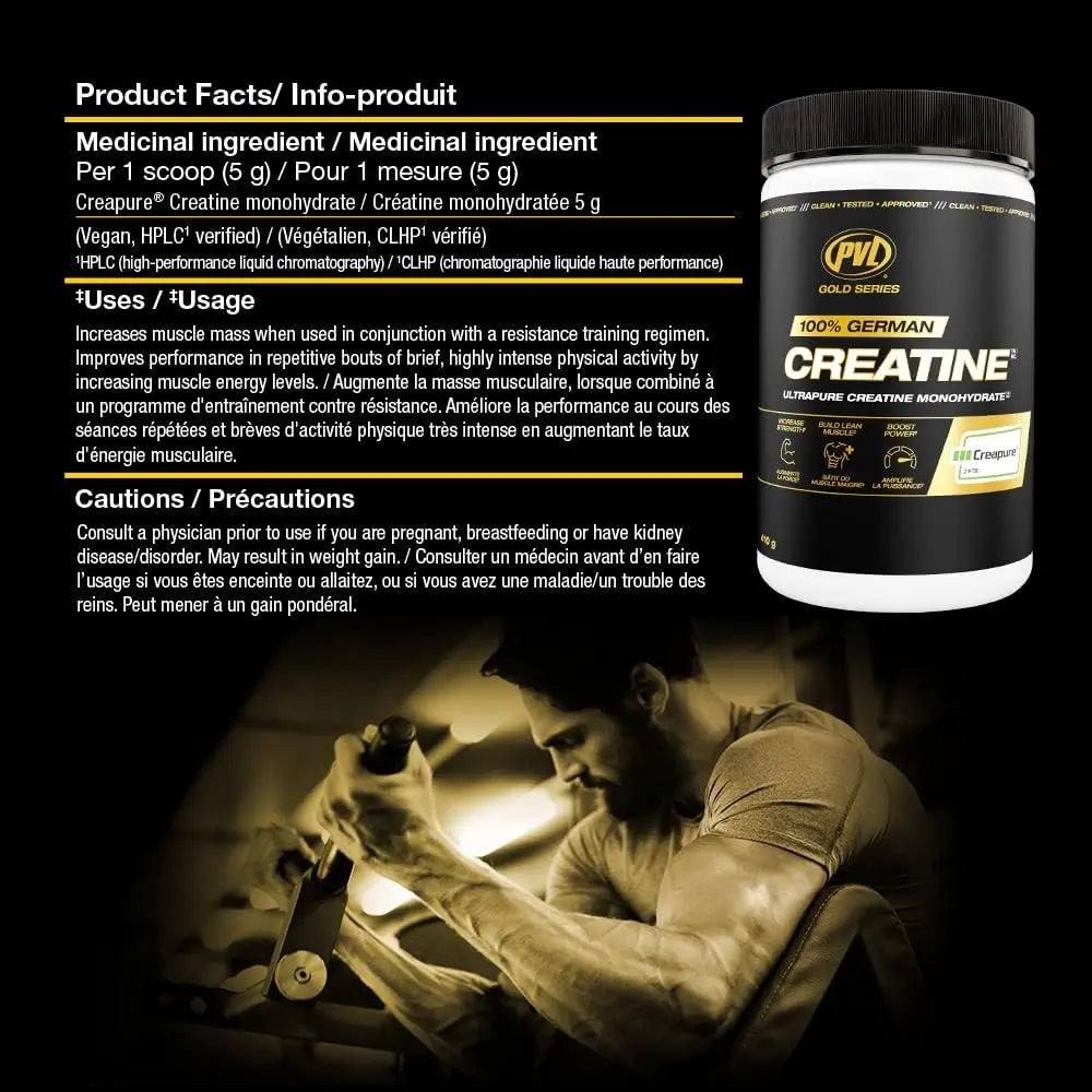 PVL Creapure Creatine – 100% Pure German Creatine Monohydrate Powder-Pharmaceutical Grade Muscle Building Supplement for Strength Training, Pre Workout & Post Workout Protein Support–410g 82 Servings PVL uk supplements