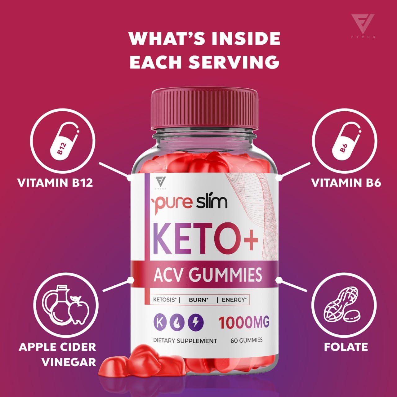 (2 Pack) Pure Slim Keto ACV Gummies, Pure Slim Keto ACV Gummies Advanced Kelly Clarkson Fyvus uk supplements