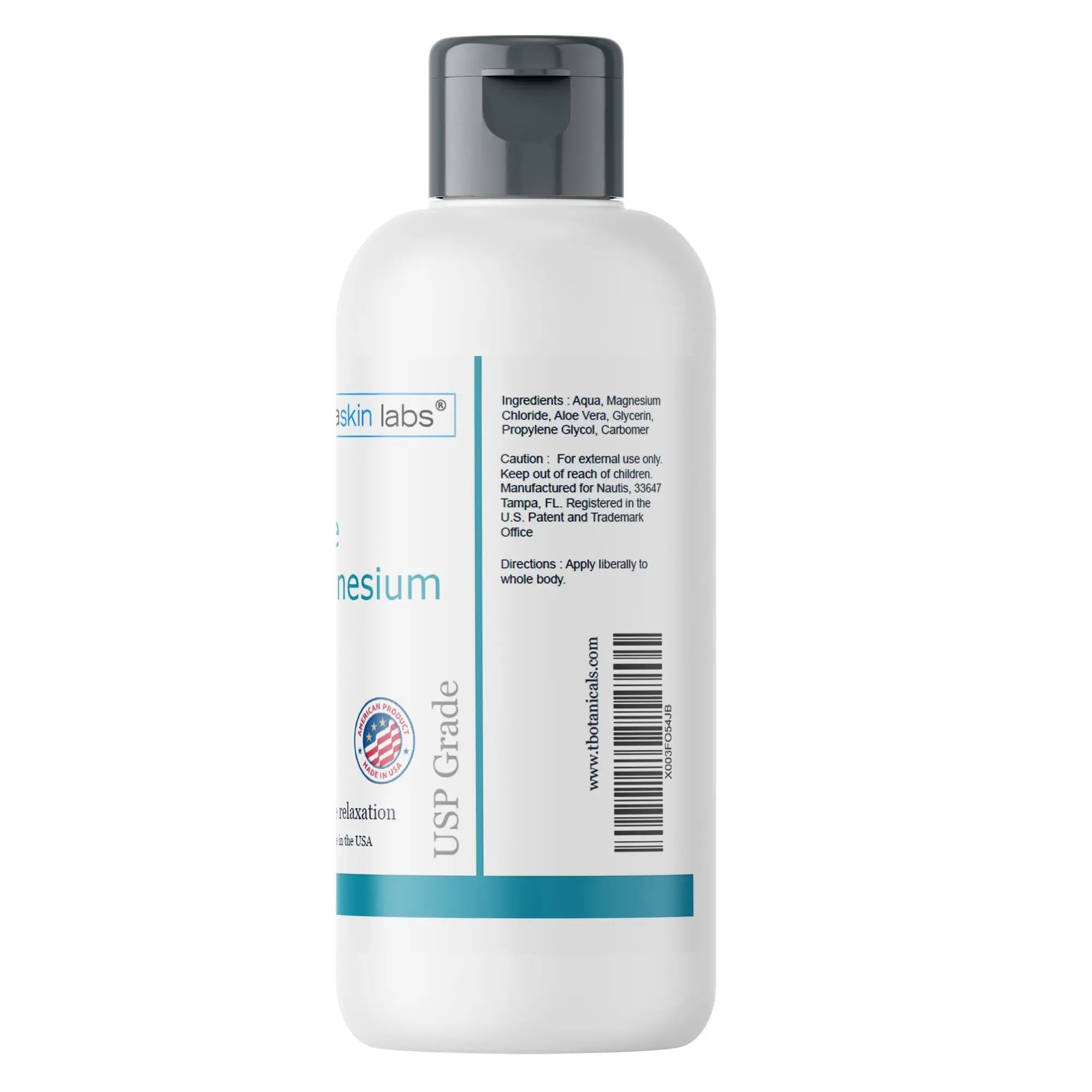 Magnesium Spray 4 oz Non-Greasy Pure Topical Magnesium Chloride Soothing Relief and Relaxation for Overworked Muscles and Joints Body Massage with Aloe Vera Made in The USA Dermaskin Labs uk supplements