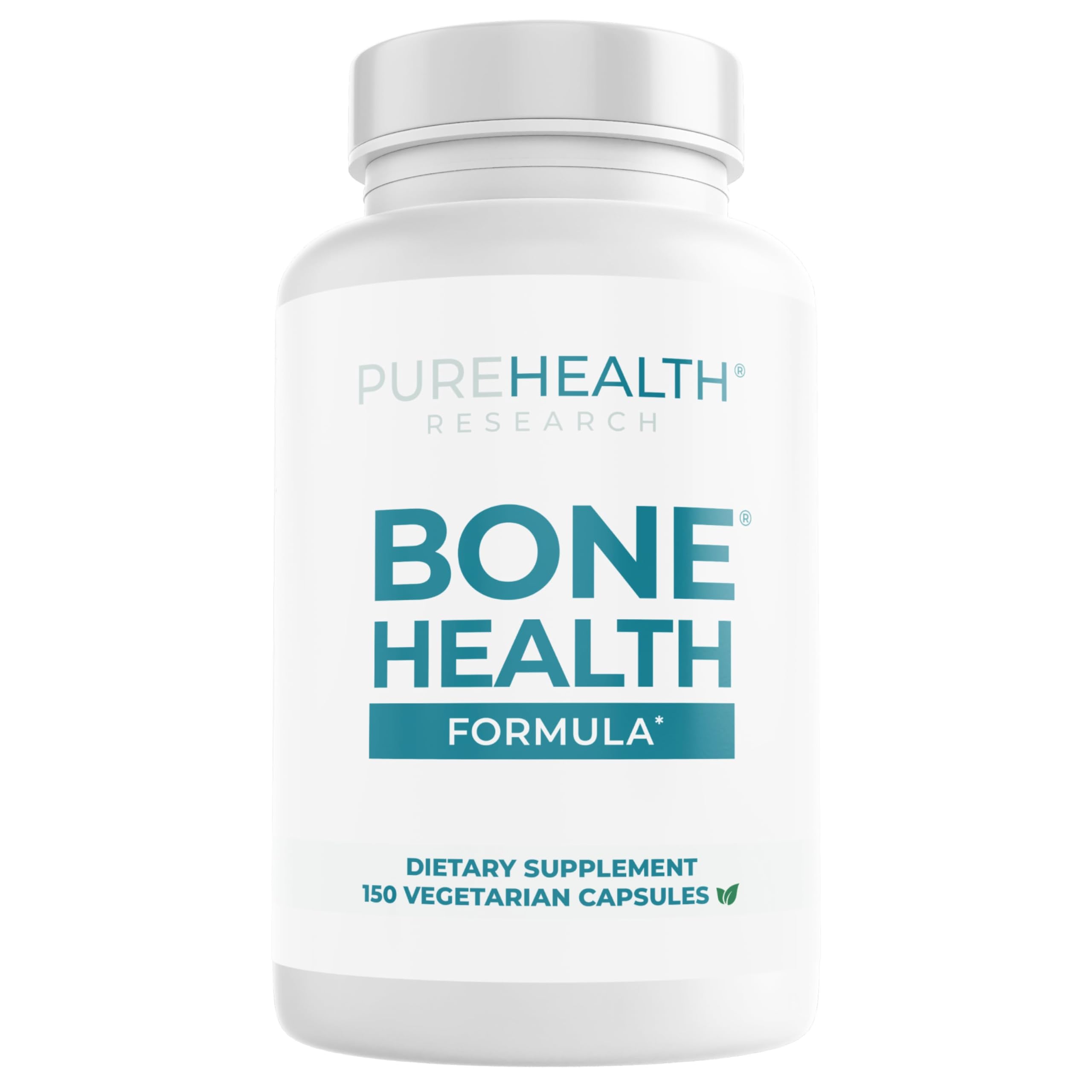 PUREHEALTH RESEARCH Bone Health Formula - for Bones, Joint & Skeletal Wellness - with Calcium, Magnesium, Zinc, Copper, Manganese, Potassium, Vitamin K2, D3, C