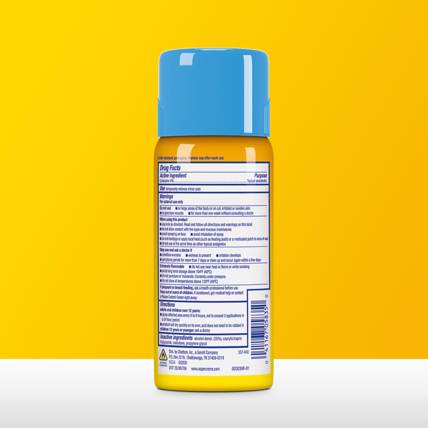 Aspercreme Lidocaine Dry Spray Soothes Aggravated Nerves, Numbing Topical Pain Relief Spray with Max-Strength 4% Lidocaine Sprays at Any Angle, 4 Oz. Aspercreme uk supplements