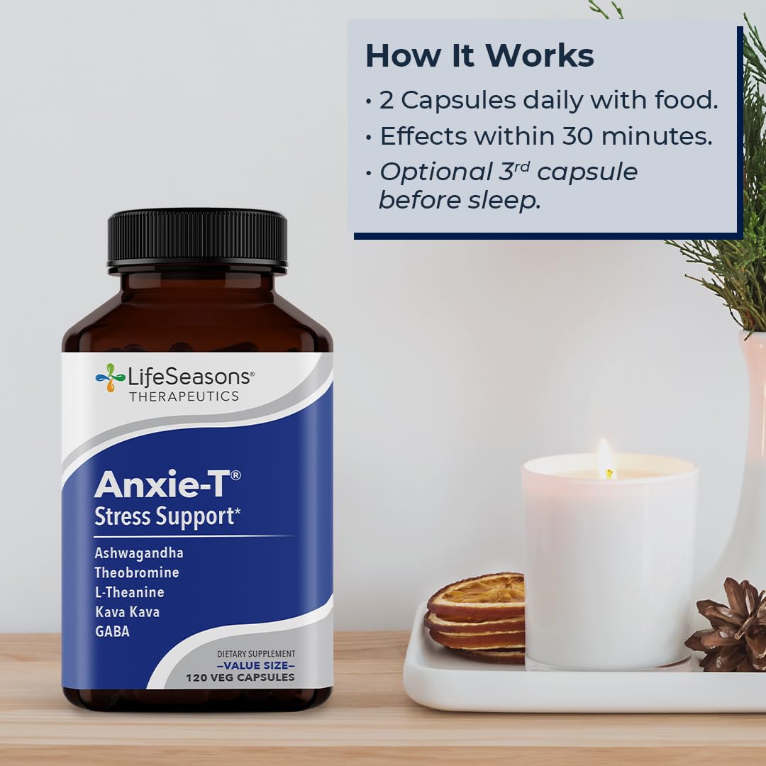 Anxie-T - Stress Relief Supplement - Supports Mood & Mental Focus - Feel Calm LifeSeasons uk supplements