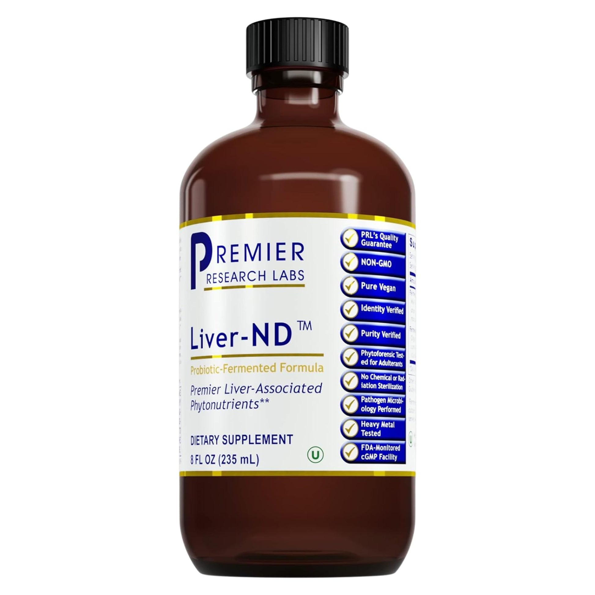 Premier Research Labs Liver-ND - Liver Cleanse, Milk Thistle Extract, Milk Thistle Liquid Drops, Tincture Supplement Fermented with Probiotics, with Antioxidants, Turmeric, 8 Fl Oz Bottle Premier Research Labs uk supplements