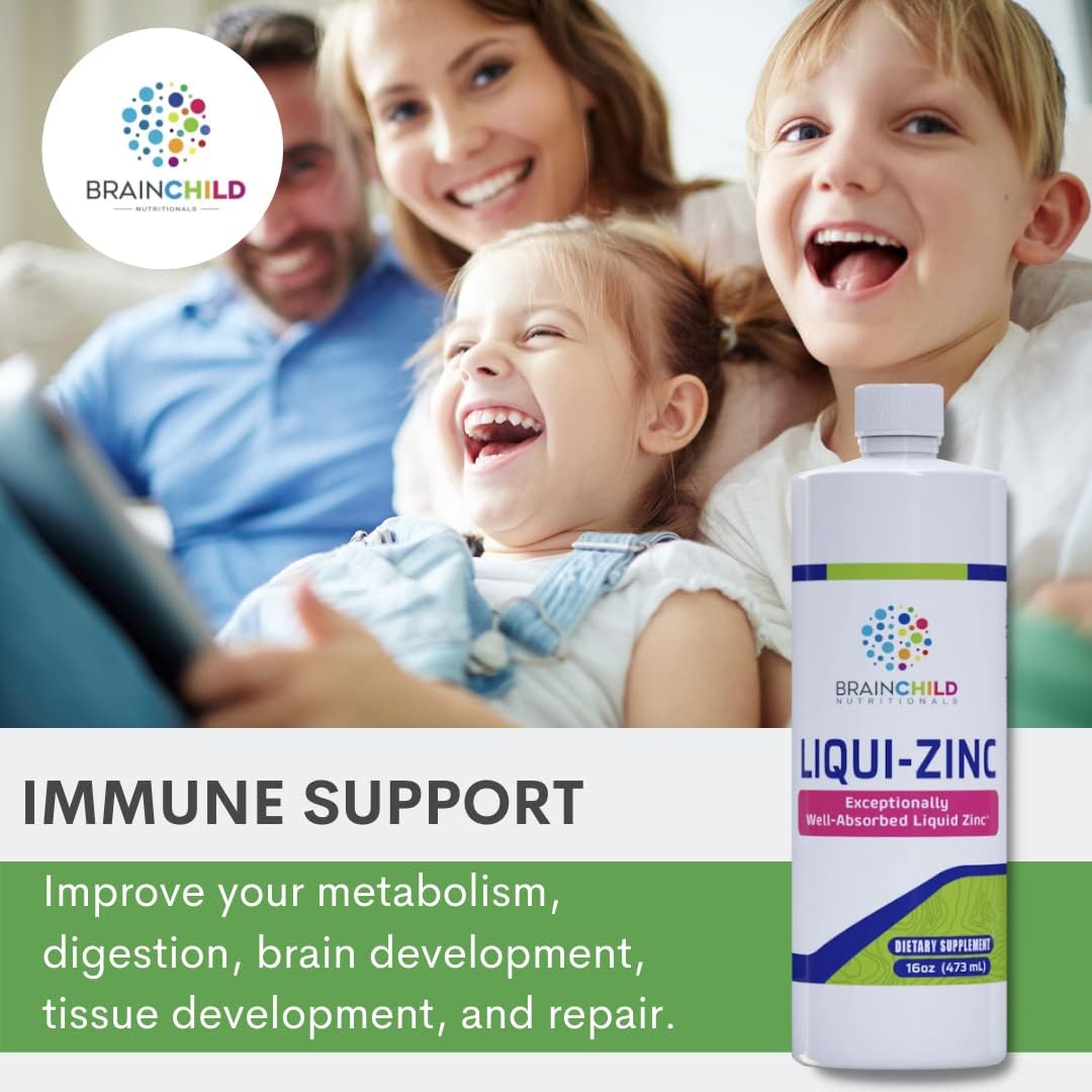 BrainChild Nutritionals LiquiZinc Liquid Formula (Unflavored 16oz) BrainChild Nutritionals uk supplements
