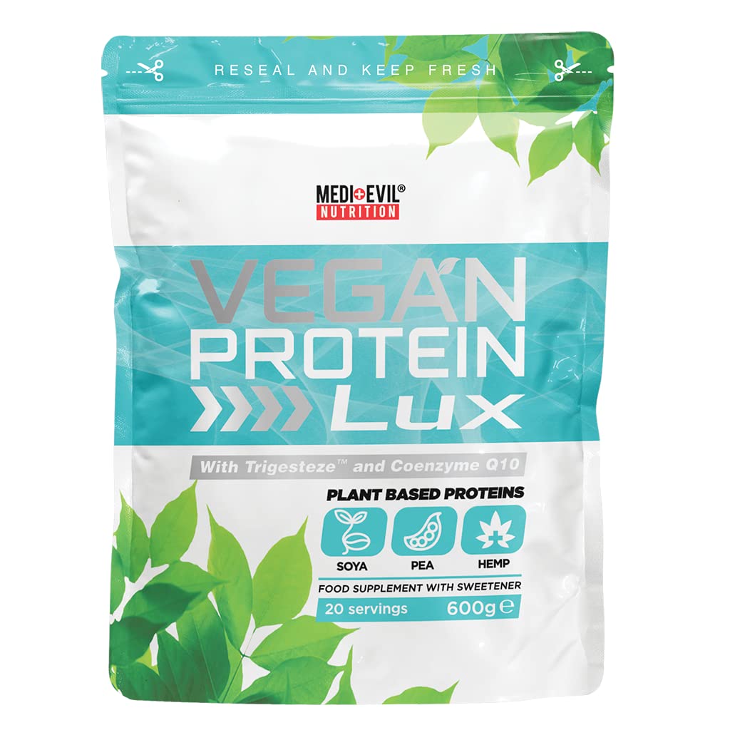 Medi-Evil Nutrition Vegan Protein Powder, Natural Ingredients, Gluten Free and Vegetarian Medi-Evil uk supplements