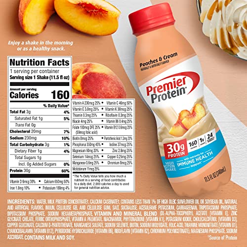 Premier Protein Shake 30g 1g Sugar 24 Vitamins Minerals Nutrients to Support Immune Premier Protein uk supplements