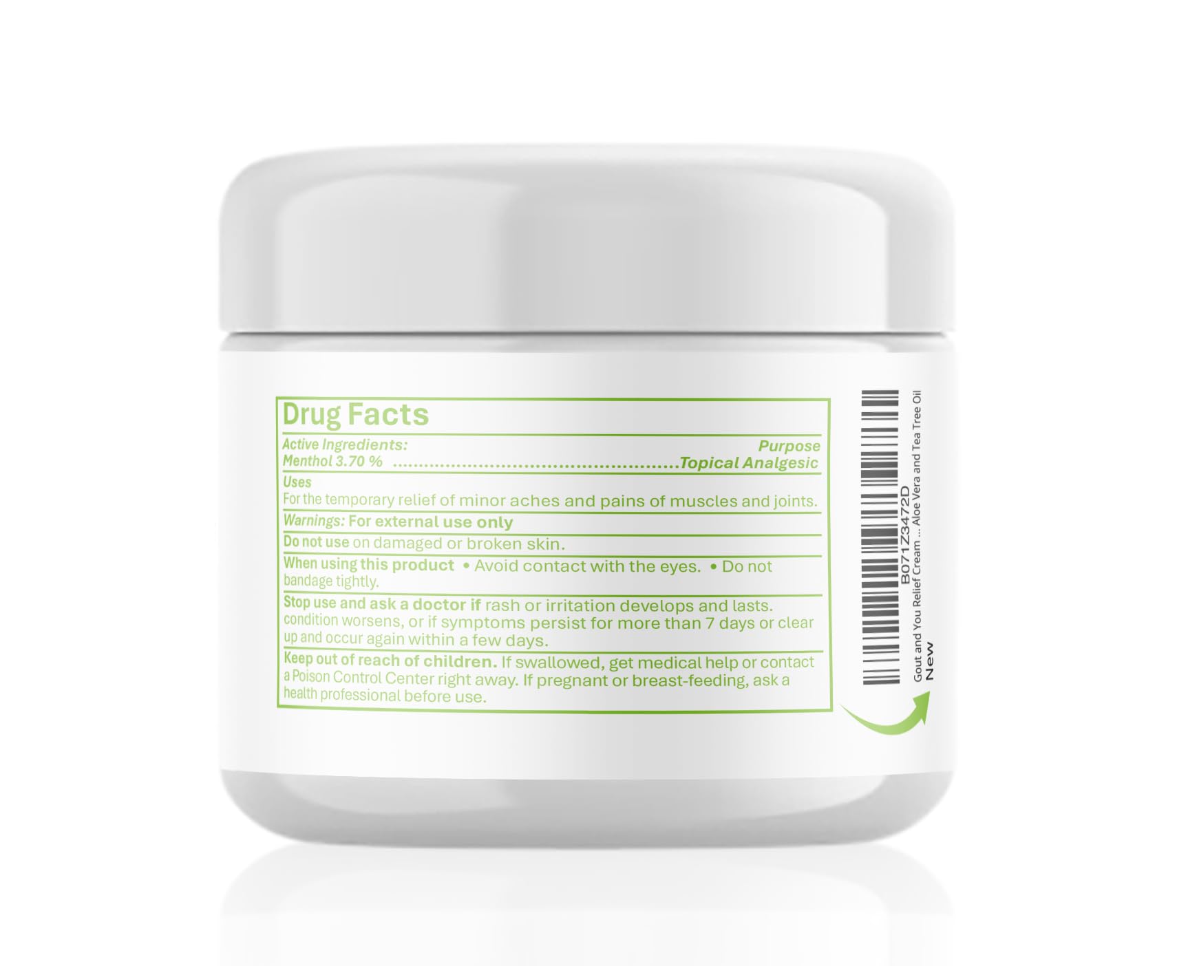 Gout and You Joint & Muscle Relief Cream - Fast Acting Joint Discomfort and Muscle Ache Relieving Rub with Arnica/Ilex Leaf Extract, Aloe Vera and Tea Tree Oil Gout and You uk supplements