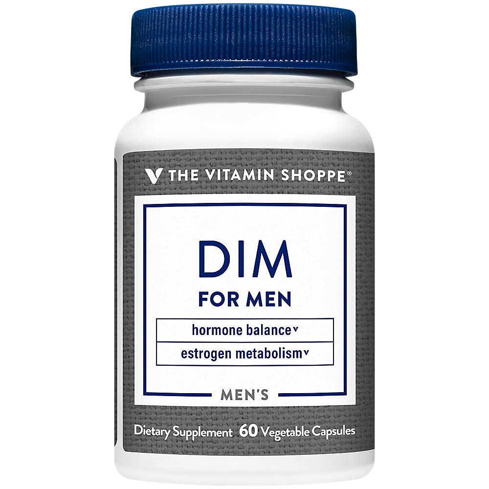 The Vitamin Shoppe DIM Men with BioPerine 200mg - Hormone Balance | Estrogen Metabolism Support | 60 Capsules | Enhanced Absorption The Vitamin Shoppe uk supplements