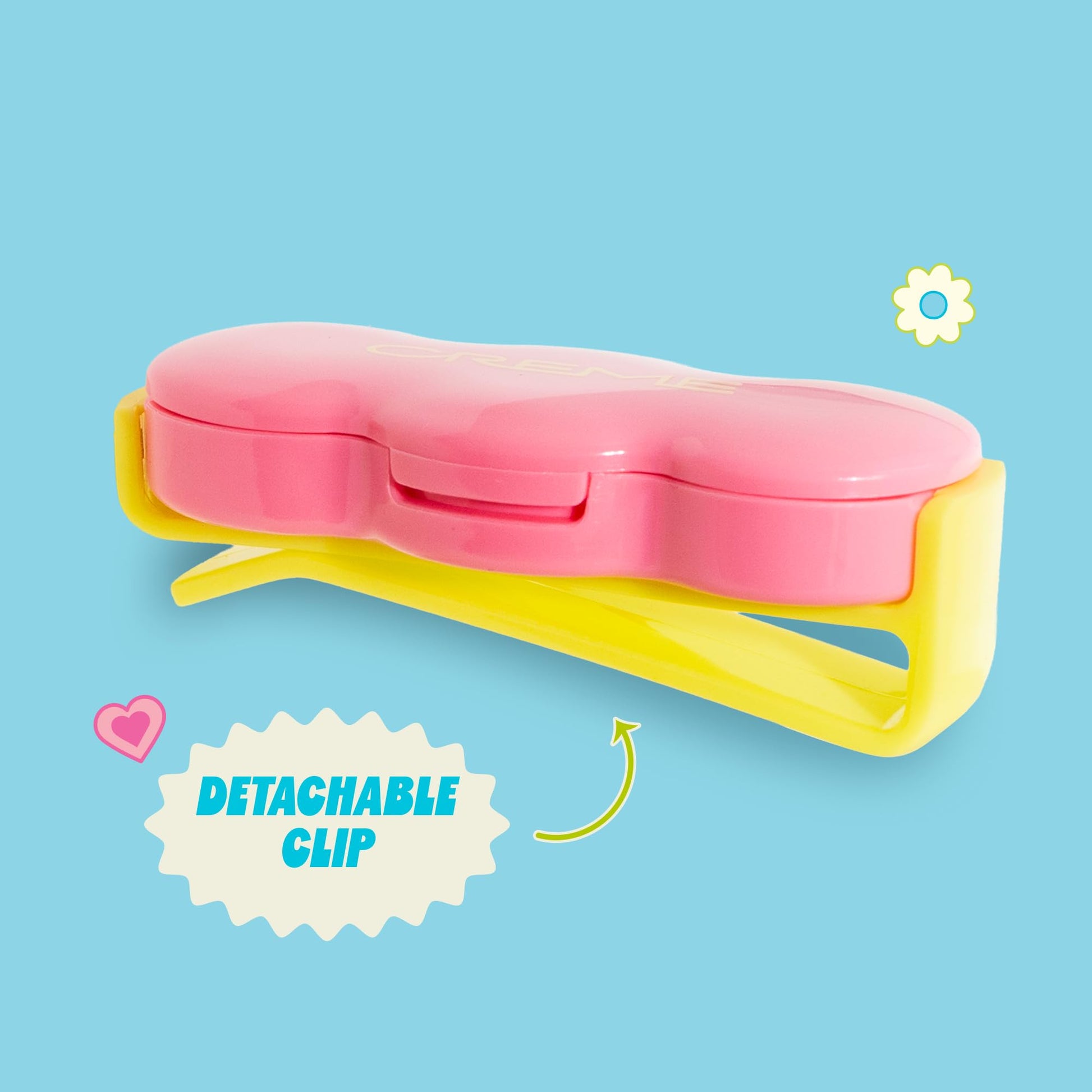 The Crème Shop Shimmer Pop Clip-On Lip Gloss | Korean Makeup, Cute Clip Accessory, Hydrating, Non-Sticky, Shea Butter, Hyaluronic Acid, Vitamine E- Nude Orbit The Crème Shop uk supplements
