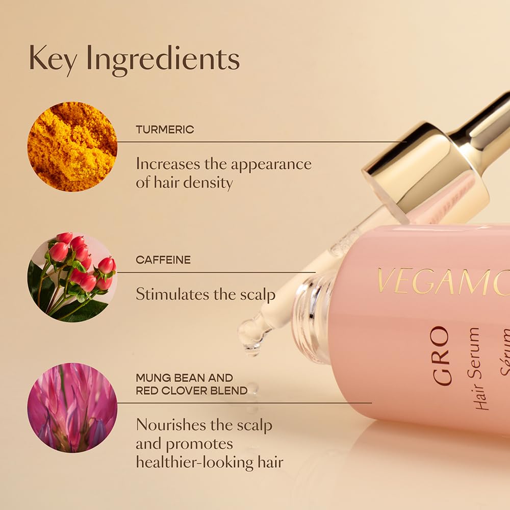 Vegamour Essentials Kit: Revitalizing Shampoo & Conditioner, Hair Serum, Weightless Repair Oil for All Hair Types VEGAMOUR uk supplements