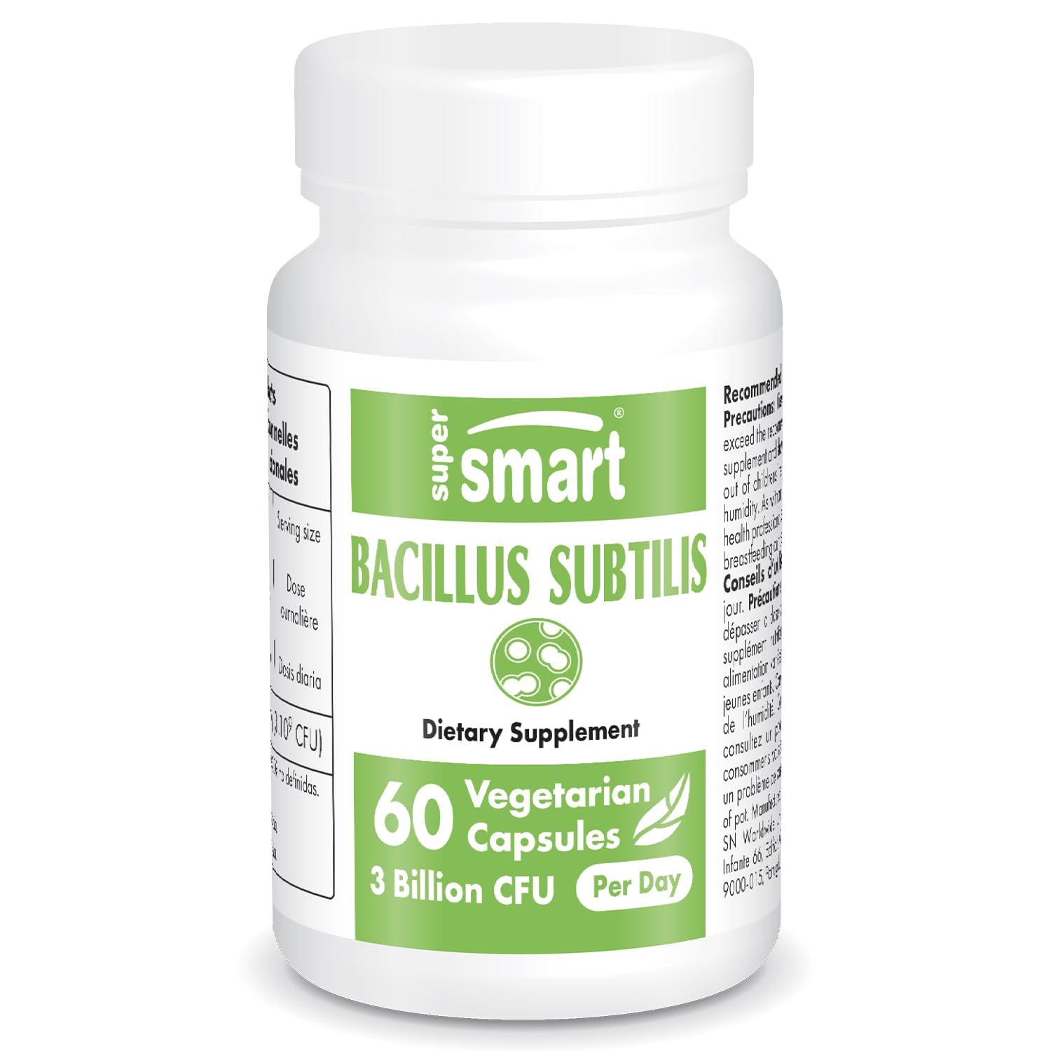 Supersmart - Bacillus Subtilis 3 Billion CFU per Day (High Potency) - Spore Probiotic Supersmart uk supplements