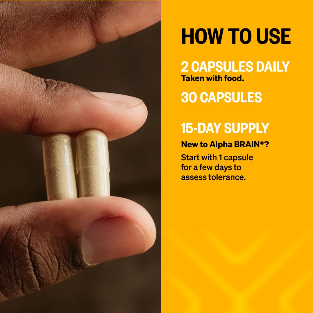 ONNIT Alpha Brain Nootropic Capsules for Men & Women, IGEN Non-GMO Tested Memory, Focus & Mental Clarity, with L-Theanine and Vitamin B6, 30 Count Each, Pack of 3 (90 Capsules) ONNIT uk supplements