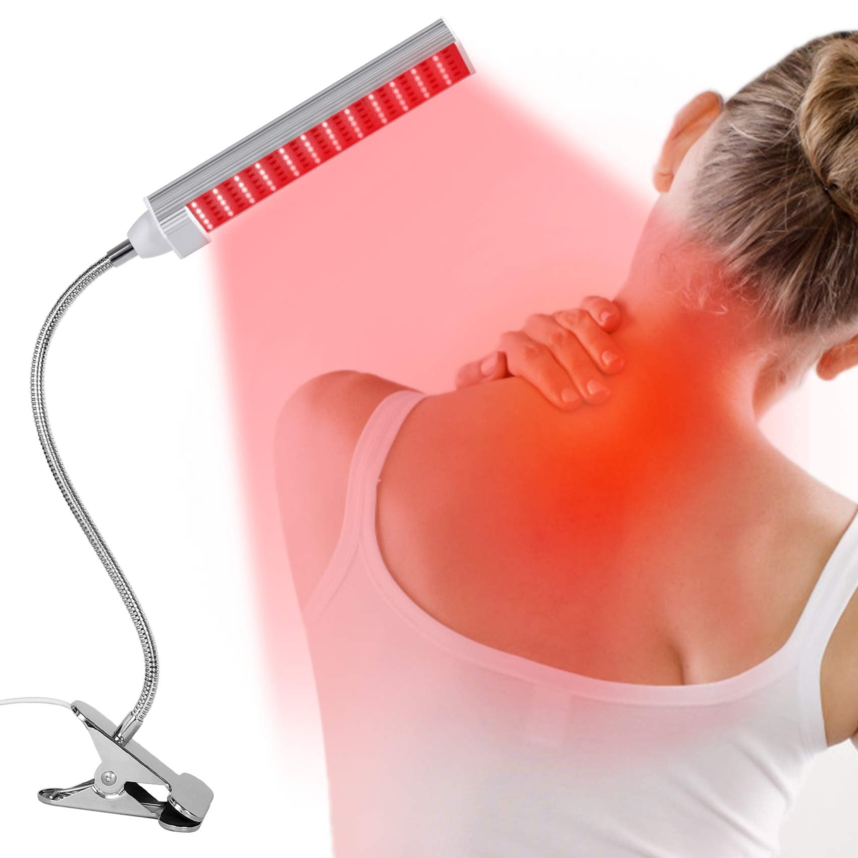 MAINENG Infrared & Red Light Therapy Lamp with Timer, 660nm & 850nm LED - M7685 MAINENG uk supplements