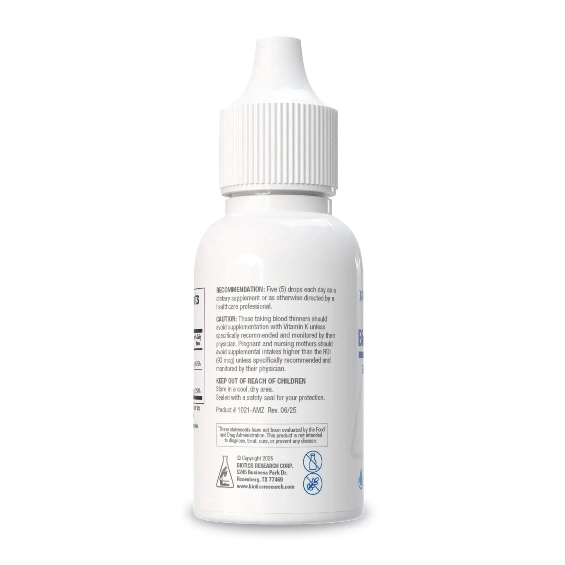 Biotics Research Bio-DK-Mulsion™–Emulsified Liquid Vitamin D and K, D3 Drops 125 mcg & Vitamin K (K1, K2) 300 mcg MK-7–Supports Stronger Bones BIOTICS RESEARCH uk supplements