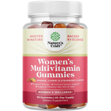 Delicious Daily Multivitamin for Women Gummies - Women's Multivitamin Gummies for Adults Energy and Immunity Natures Craft uk supplements