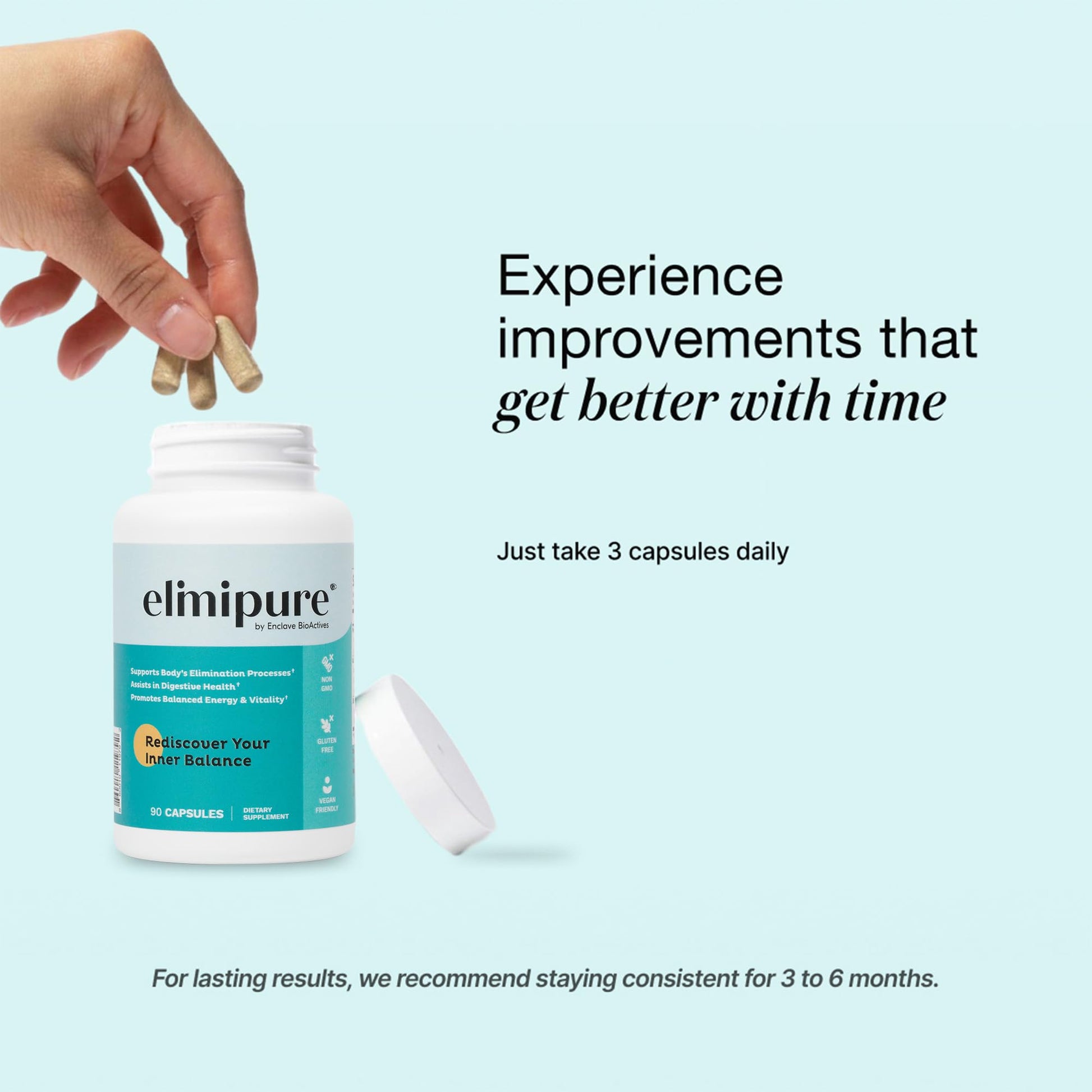 Elimipure Gut Cleanse & Restore Supplement: Natural & Effective Detox Cleanse Capsules | Fortify Your Microbiome | Effortless Morning Stools | Restore Your Gut from the Inside Out Elimipure uk supplements