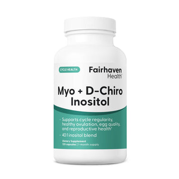 Fairhaven Health Myo-Inositol and D-Chiro Inositol Supplement for Women | 40:1 Ratio | Female Fertility Supplement for Women and Hormone Balance* | Vegan | 120 Myo & D-Chiro Inositol Capsules Fairhaven Health uk supplements