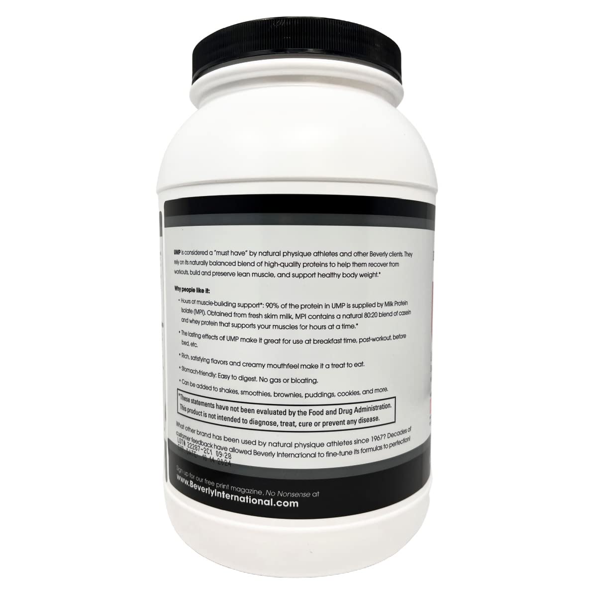 Beverly International UMP Protein Powder, Strawberry. Unique Whey-Casein Ratio Beverly International uk supplements