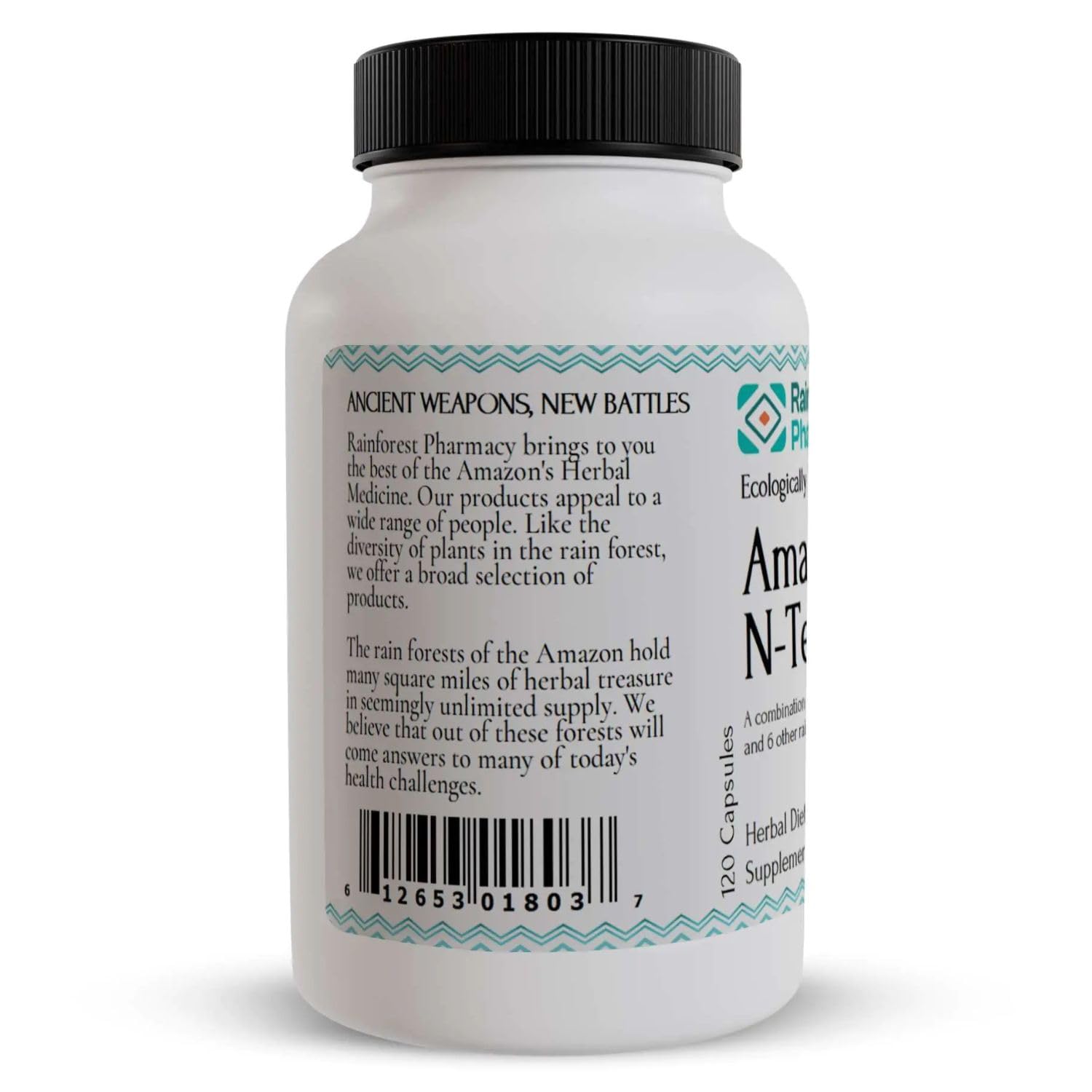 Rainforest Pharmacy N-Tense (2) Wildcrafted Amazon Rainforest Herbal Supplement to Support Cellular Health 500mg | 120 Vegetable Capsules with Mullaca, Anamu, Cat’s Claw, Suma Rainforest Pharmacy uk supplements