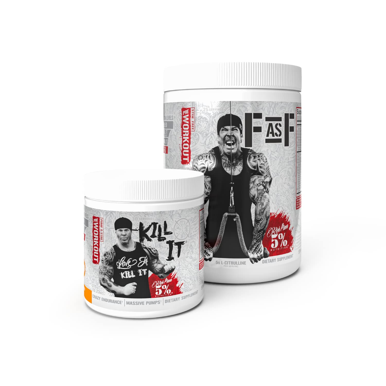 5% Nutrition 2-Stack | Kill It + FasF | Pre-Workout + NO Booster Pre (Select Your Flavors) 5% Nutrition uk supplements