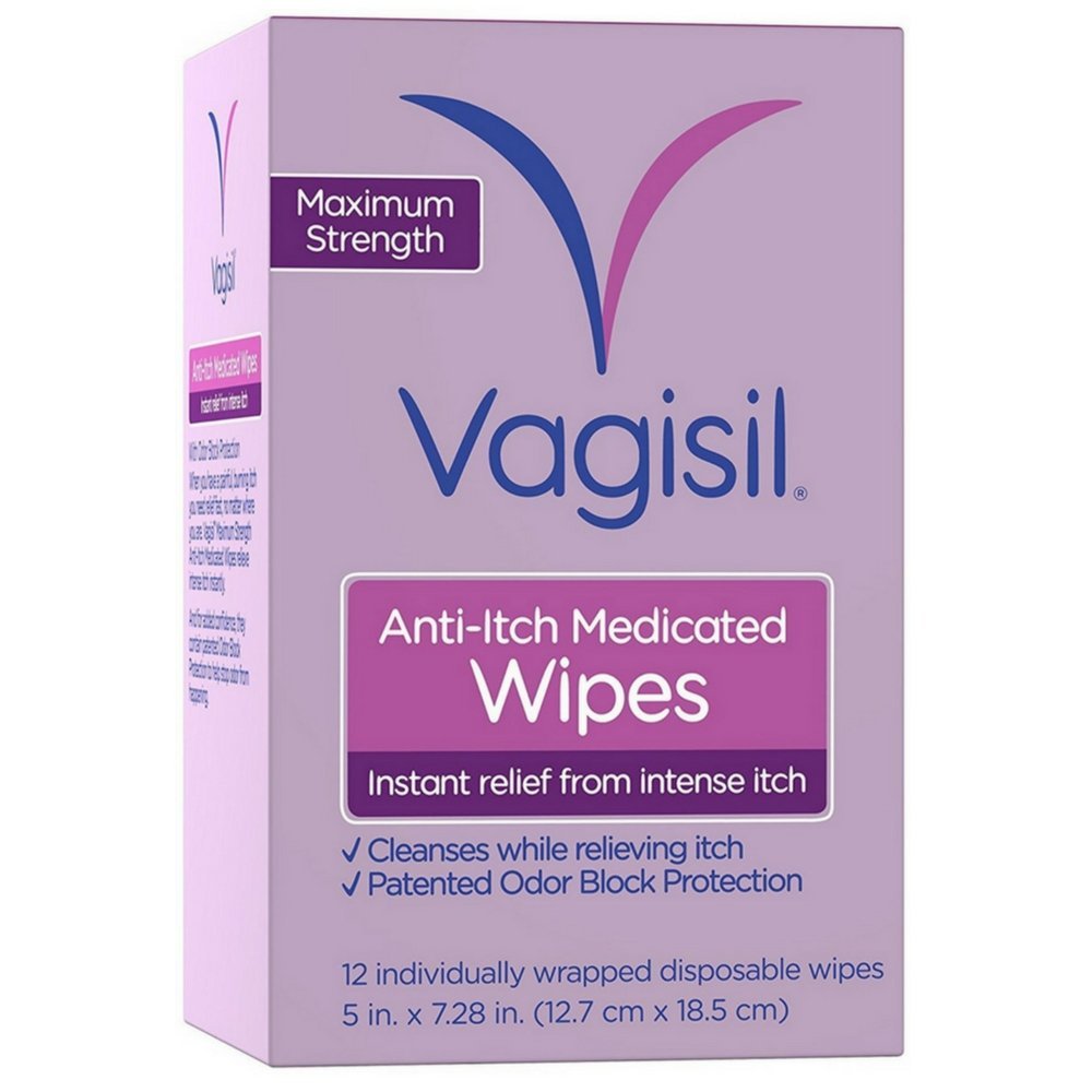 Vagisil Anti-Itch Medicated Wipes, Maximum Strength 12 ea (Pack of 12) Vagisil uk supplements