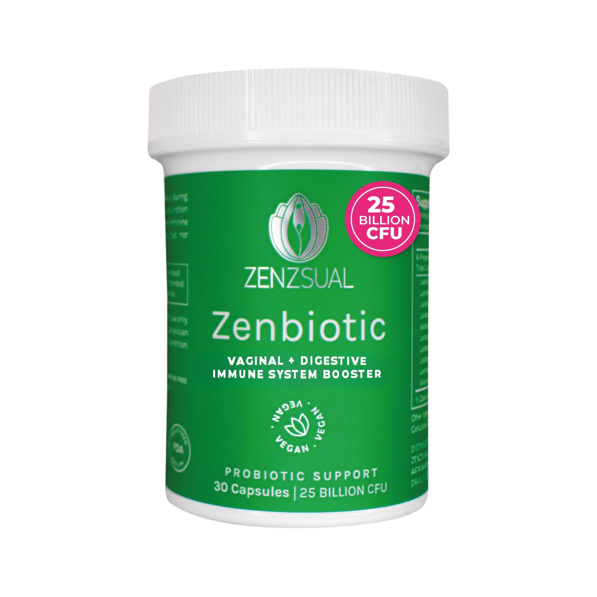 ZENZSUAL Zenbiotic Probiotics Support for Women – 25 Billion CFU, Vaginal Health & pH Balance Support, Odor & Yeast Control, Gut & Digestive Health, Urinary Comfort, Hormone Balance, 30 Vegan Capsules ZENZSUAL uk supplements