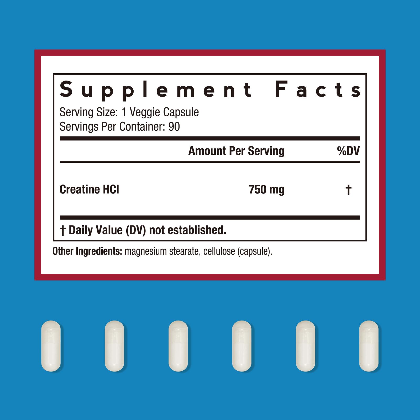 Doctor's Recipes Creatine HCl Capsules, 750 mg, Creatine Hydrochloride for Women & Men, Strength & Recovery, Brain Health, Fast Absorbing, Vegan, 90 Capsules Doctor's Recipes uk supplements