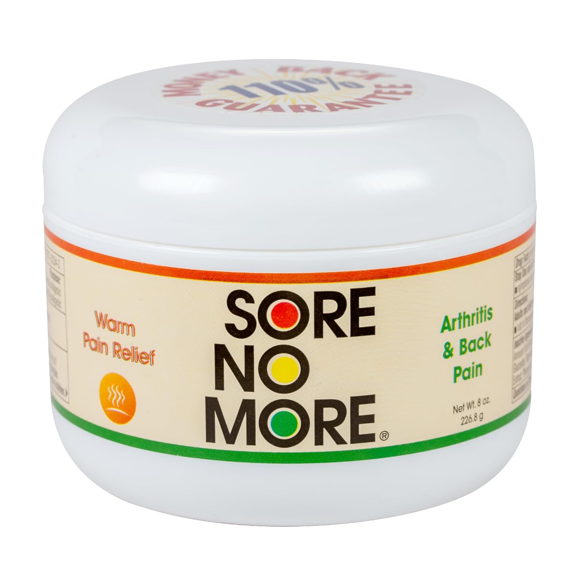 Sore No More Warm Arthritis Pain Relief Cream – Targeted Reliever for Back, Neck, Hands & Feet – Soothing & Fast-Acting Formula for Aches and Pains – Non-Greasy with Orange Aroma – 8 oz Sore No More uk supplements