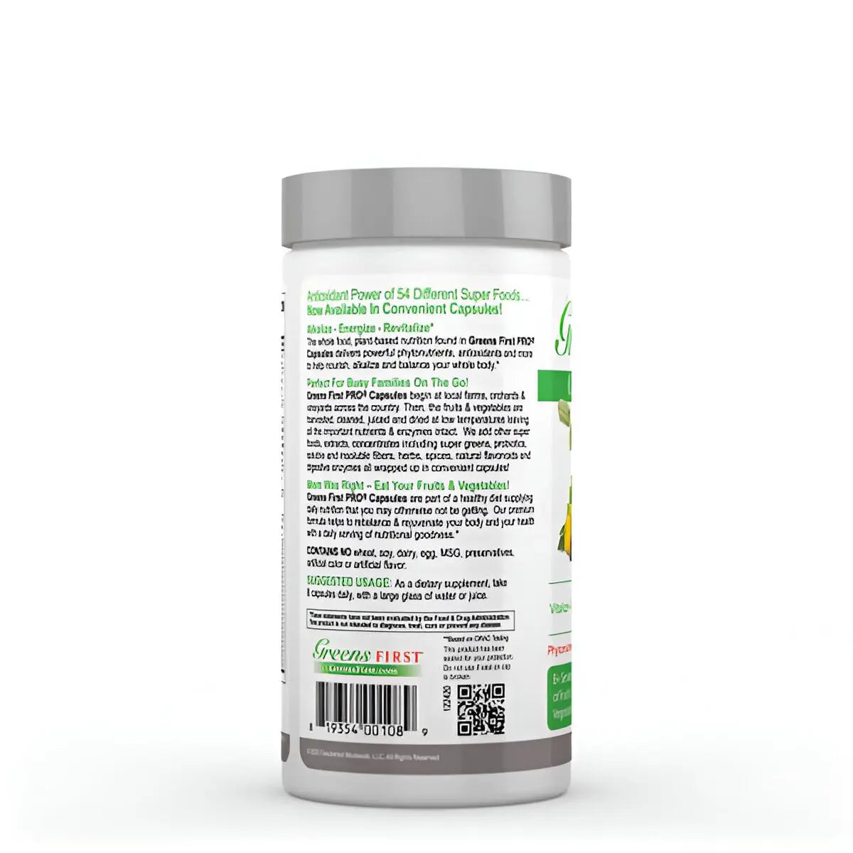 Greens First Phytonutrient Capsules - 49 Antioxidant-Rich Superfoods with Organic Fruits & Veggies, Prebiotics, Probiotics Greens First uk supplements