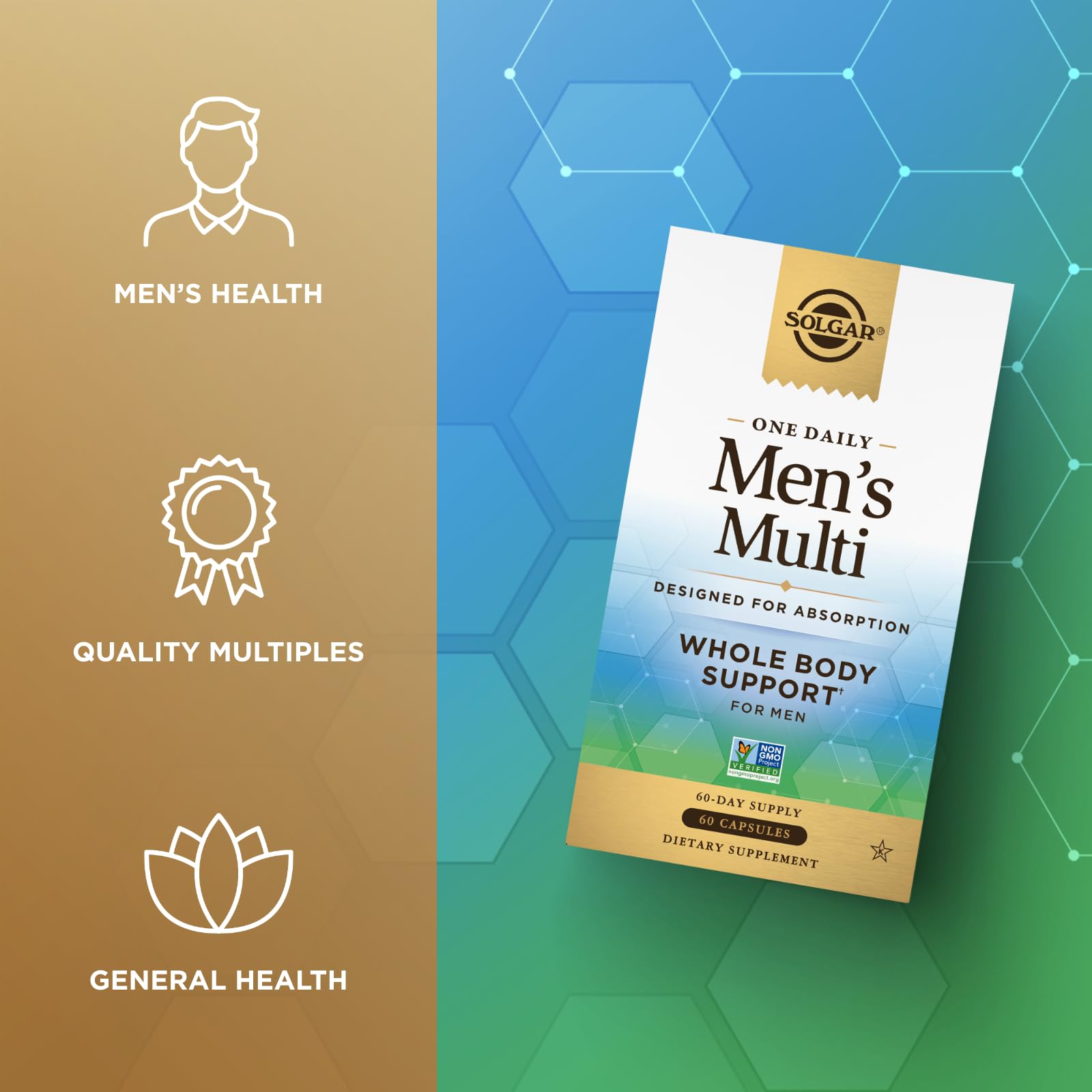 SOLGAR One a Day Women & Mens Bundle:Daily Women's Multi Whole Body Support, 60 Servings + Daily Men's Multivitamin Whole Body Support Supplement, 60 Servings SOLGAR uk supplements
