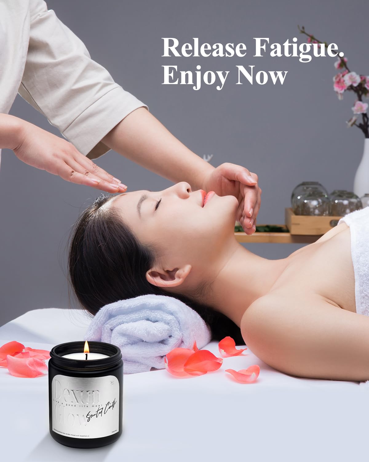 Aromatherapy Candle, Handcrafted with Natural Soy Wax and Essential Oils for Home Scented Appreciation Dexun Glow uk supplements