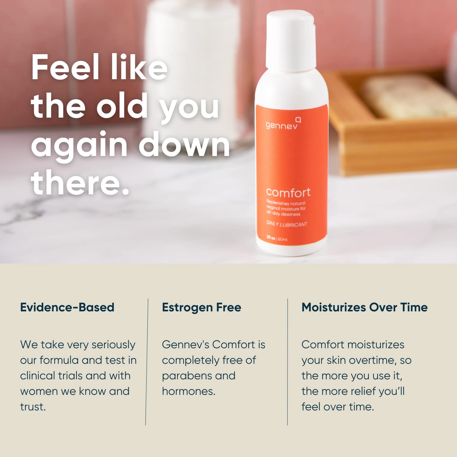 Gennev Intimate Water-Based Lubricant for Women - 2-in-1 Menopause Lubricant and Feminine genneve uk supplements