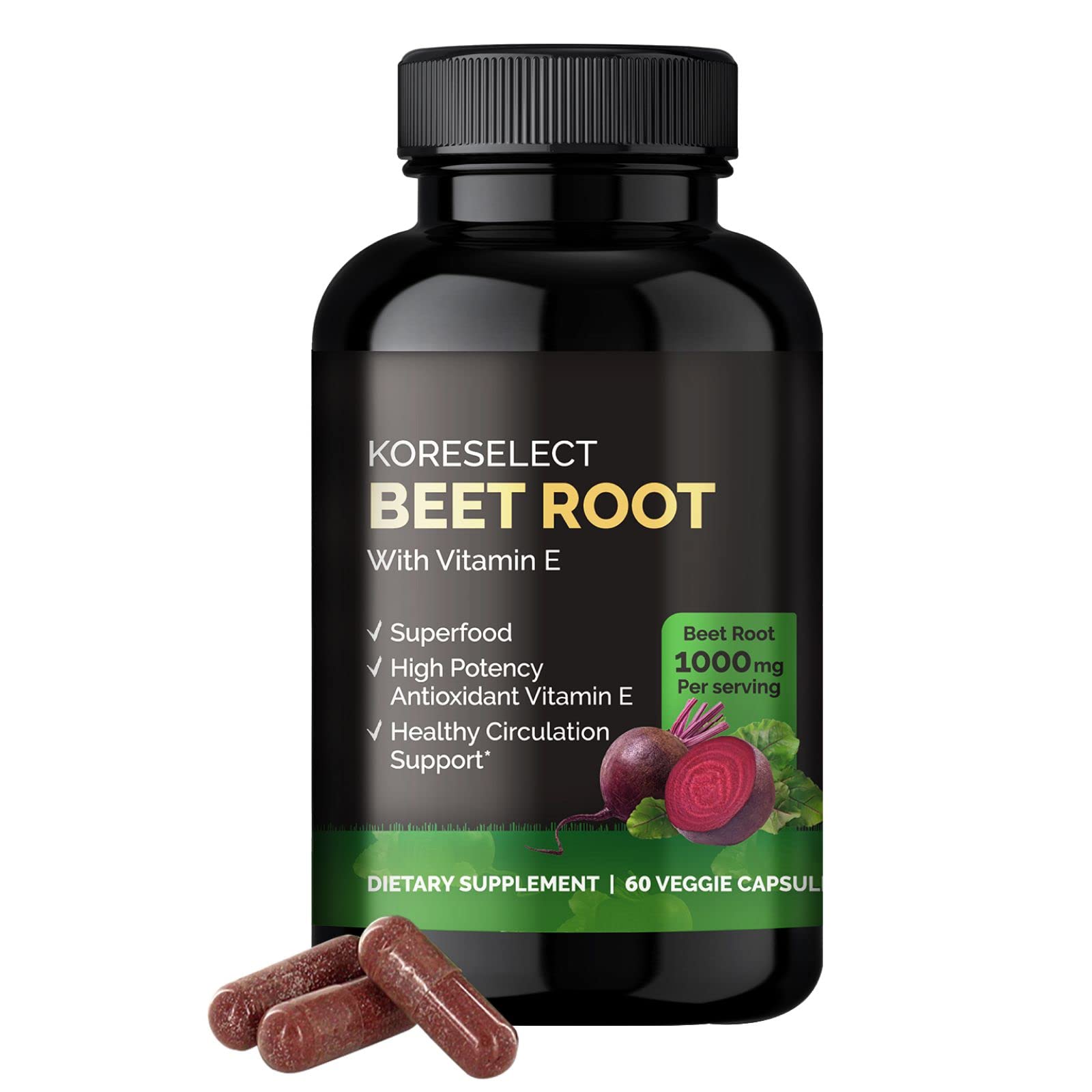 KORESELECT Beet Root & Tart Cherry Capsules 16,000mg Capsules Bundle for Nitric Oxide KORESELECT uk supplements