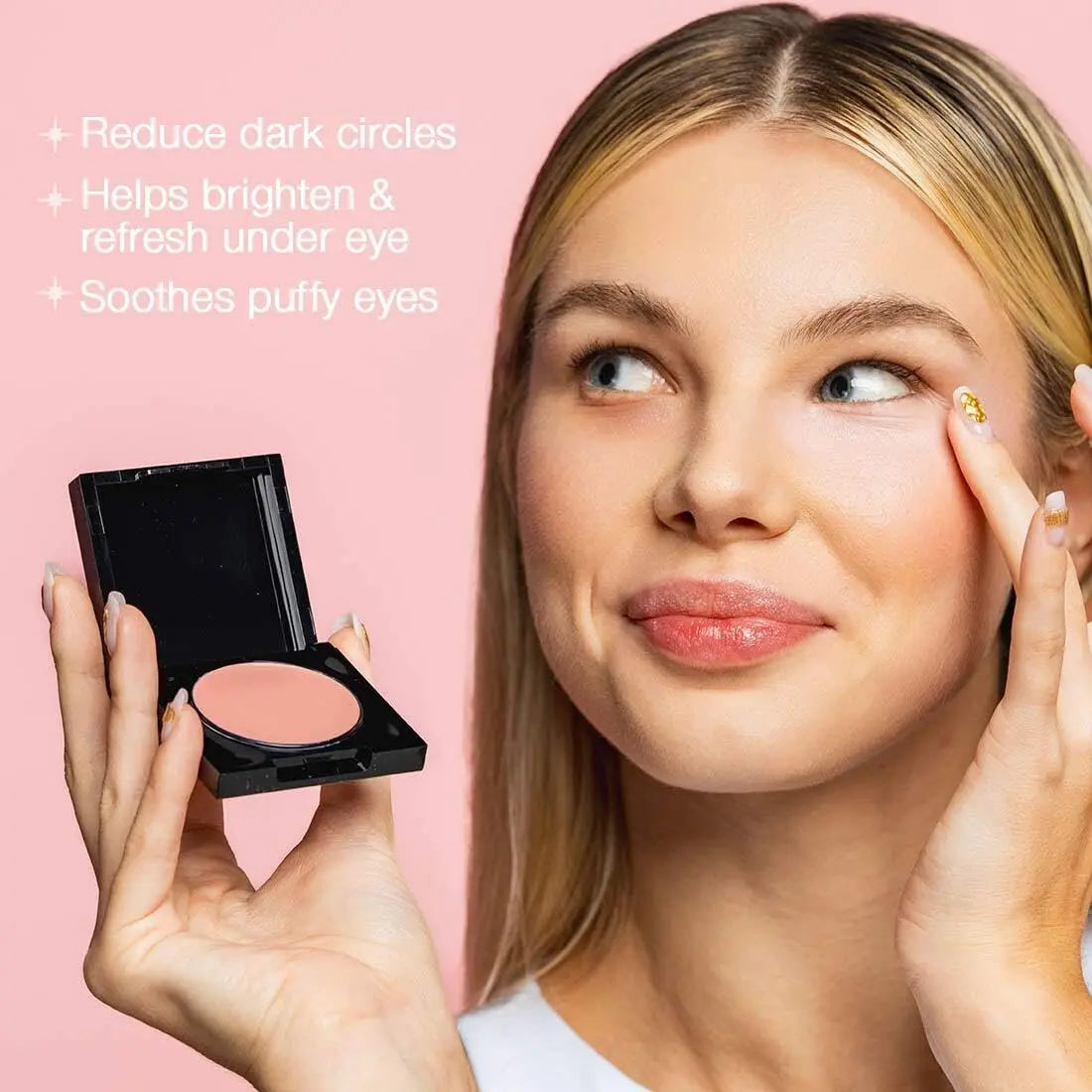 Palladio Under Eye Brightener, Conceal, Brightens, Reduces Appearance of Dark Circles, With Caffeine Peptides & Vitamin E, Tired Skin Color Correcting Brightener & Primer, Light to Medium (Soft Pink) Palladio uk supplements